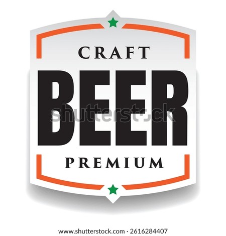 Beer Label sticker brewery vector