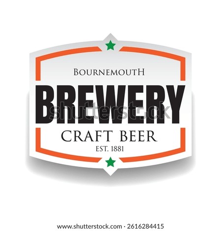 Beer Label sticker brewery vector