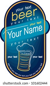 Beer label, vector