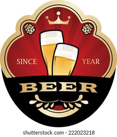 Beer label vector