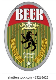 Beer label vector design