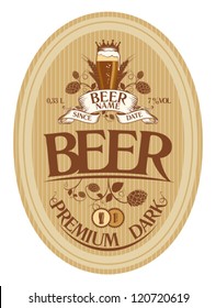 Beer Label Vector Design Template.