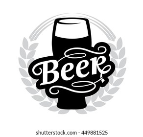 Beer label vector logo