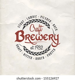 beer label vector vintage octoberfest ale template seal retro stamp retro styled label of beer okay as a pattern of advertising editable layered vector beer label vector vintage octoberfest ale templa