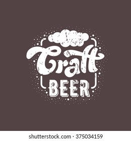 Beer label - vintage design element for flyer, banner, poster, postcard. Vector art. Lettering collection.