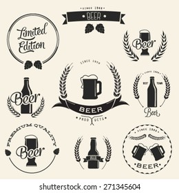 Beer labels and badges