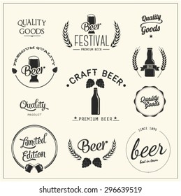 Beer labels and badges