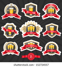 beer labels set