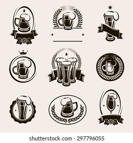 Beer labels set. Vector