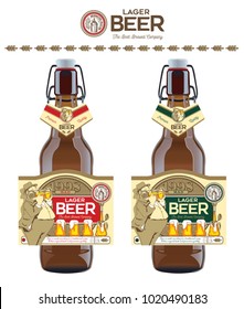 Beer Labels Template on bottles.