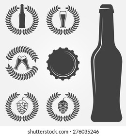 Beer labels and vector emblems