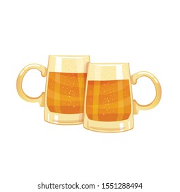 beer in a large mug vector illustration