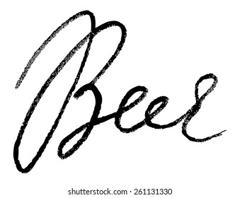 Beer lettering Background. Modern Vector Calligraphy. Painted Letters. Modern Brushed Lettering.
Restaurant poster.