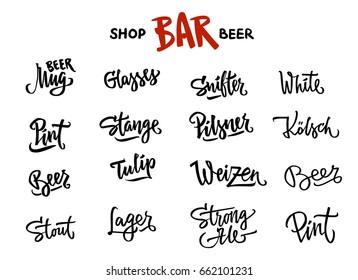 beer lettering calligraphy
