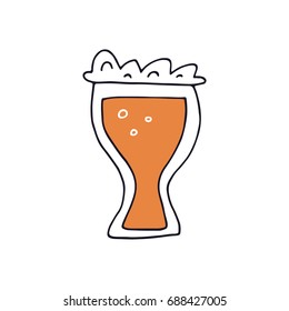 Beer lettering - hand drawn quote for poster or label. Vector illustration.