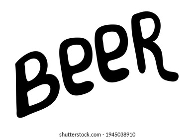 Bierschrift. Handgeschriebene Schrift für das Restaurant, Café-Menü. Vektordesign für Grußkarten und Poster. Vektorgrafik.