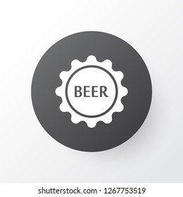 Beer lid icon symbol. Premium quality isolated bottle cap element in trendy style.