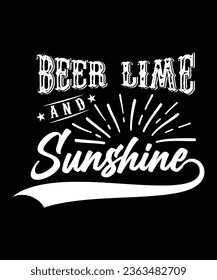 
BEER LIME AND SUNSHINE TSHIRT DESIGN