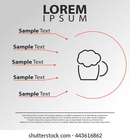 beer line icon. beer infographics template