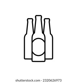 Beer line icon, logo vector