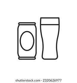 Beer line icon, logo vector