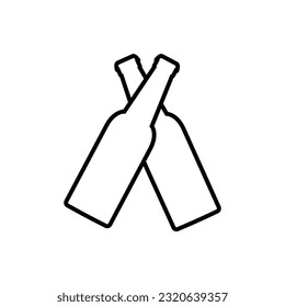 Beer line icon, logo vector