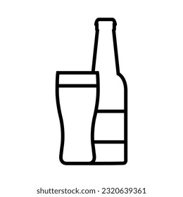 Beer line icon, logo vector