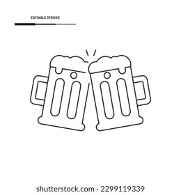 Bier Line Symbol Vectordesign.