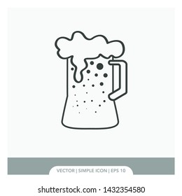Beer Line Icon Vector Illustration