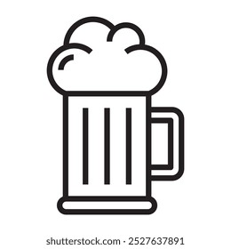 beer line icon. vector illustration.