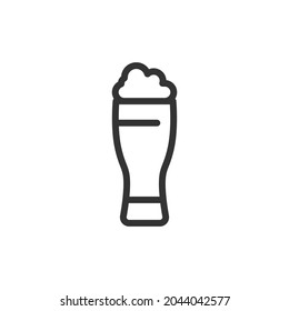 Beer line icon. Web symbol for web and apps. Sign design in outline style. Beer stroke object.