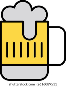 Beer Line Vector Icon Design