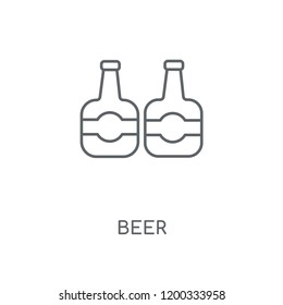 Beer linear icon. Beer concept stroke symbol design. Thin graphic elements vector illustration, outline pattern on a white background, eps 10.
