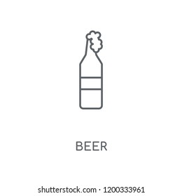 Beer linear icon. Beer concept stroke symbol design. Thin graphic elements vector illustration, outline pattern on a white background, eps 10.