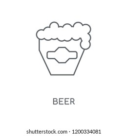 Beer linear icon. Beer concept stroke symbol design. Thin graphic elements vector illustration, outline pattern on a white background, eps 10.