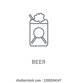 Beer linear icon. Beer concept stroke symbol design. Thin graphic elements vector illustration, outline pattern on a white background, eps 10.