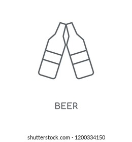 Beer linear icon. Beer concept stroke symbol design. Thin graphic elements vector illustration, outline pattern on a white background, eps 10.