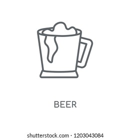 Beer linear icon. Beer concept stroke symbol design. Thin graphic elements vector illustration, outline pattern on a white background, eps 10.