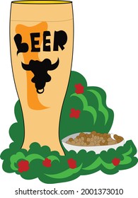Beer or liquor vector design, alcoholic drink