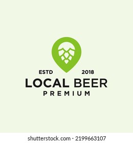 beer location logo design vector illustration