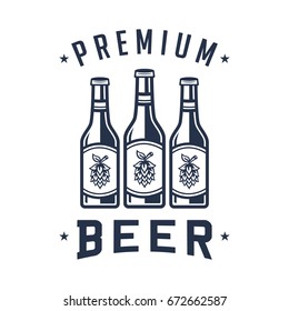 Beer logo, badge, label for brewing company