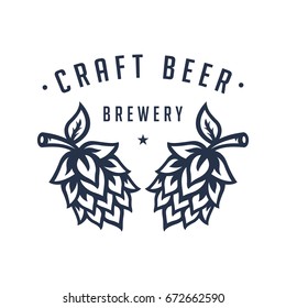 Beer logo, badge, label for brewing company