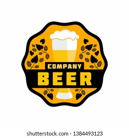 Beer logo company. Label craft. Vector