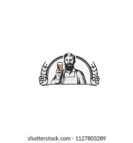Beer Logo Design Element