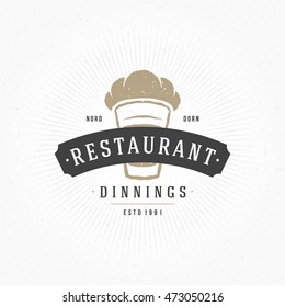 Beer Logo Design Element in Vintage Style for Logotype, Label, Badge and other design. Brewery retro vector illustration.