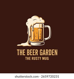 Una ilustración de diseño de logotipo de cerveza