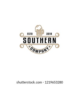 Beer Logo Design inspiration. Vintage Country Emblem Typography vector