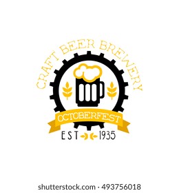Beer Logo Design Template With Pint