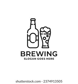 Beer logo design vector illustration