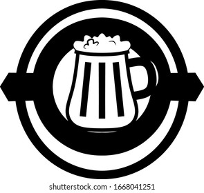 Beer logo, beer design vector with a simple concept. beverage logo.